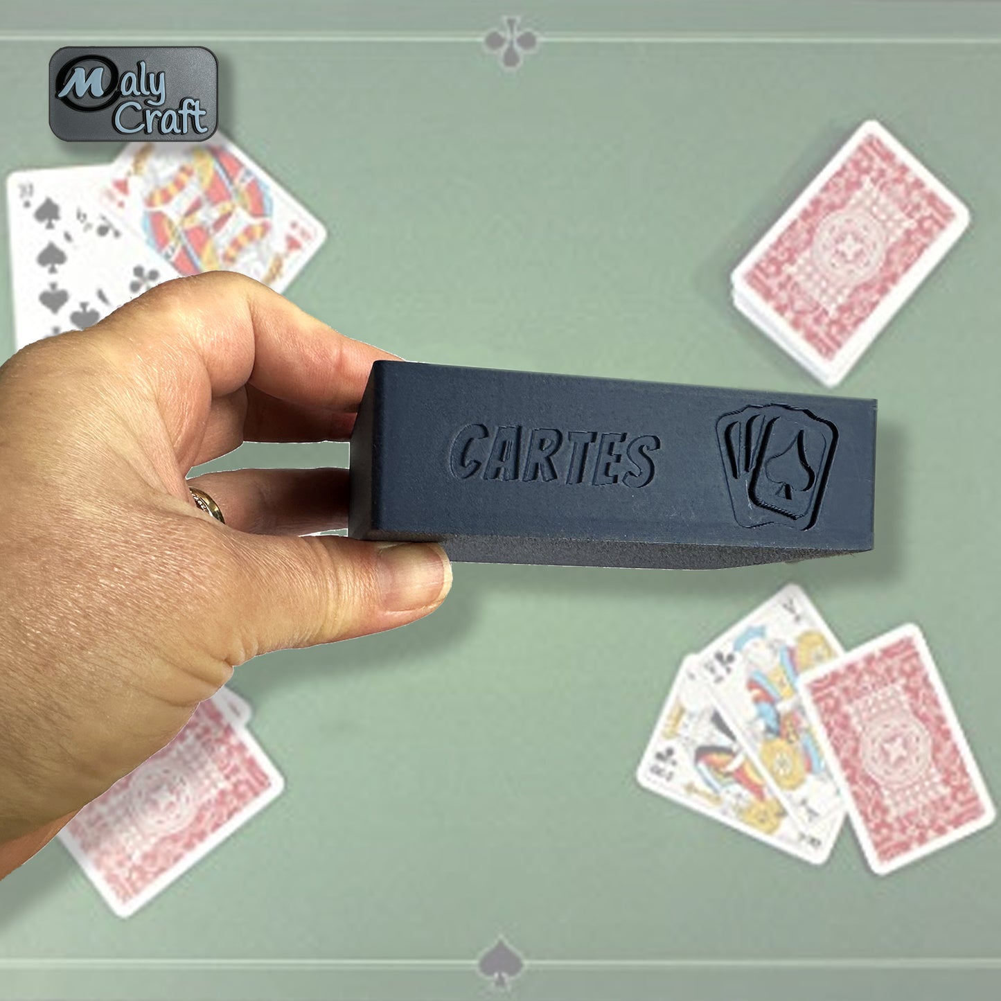 Boîte à cartes personnalisée – Tarot / 32 / Poker – Coffret rigide imprimé 3D