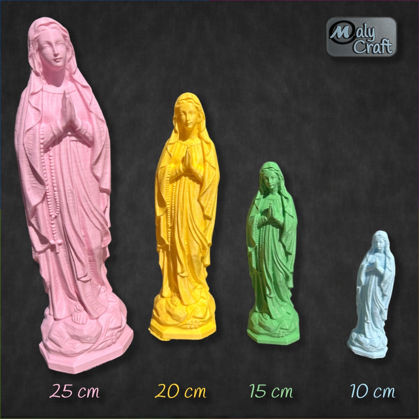 Statue Vierge Marie Pop Art – Décoration moderne colorée Made in France