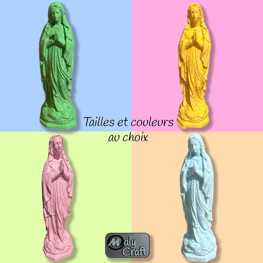Statue Vierge Marie Pop Art – Décoration moderne colorée Made in France