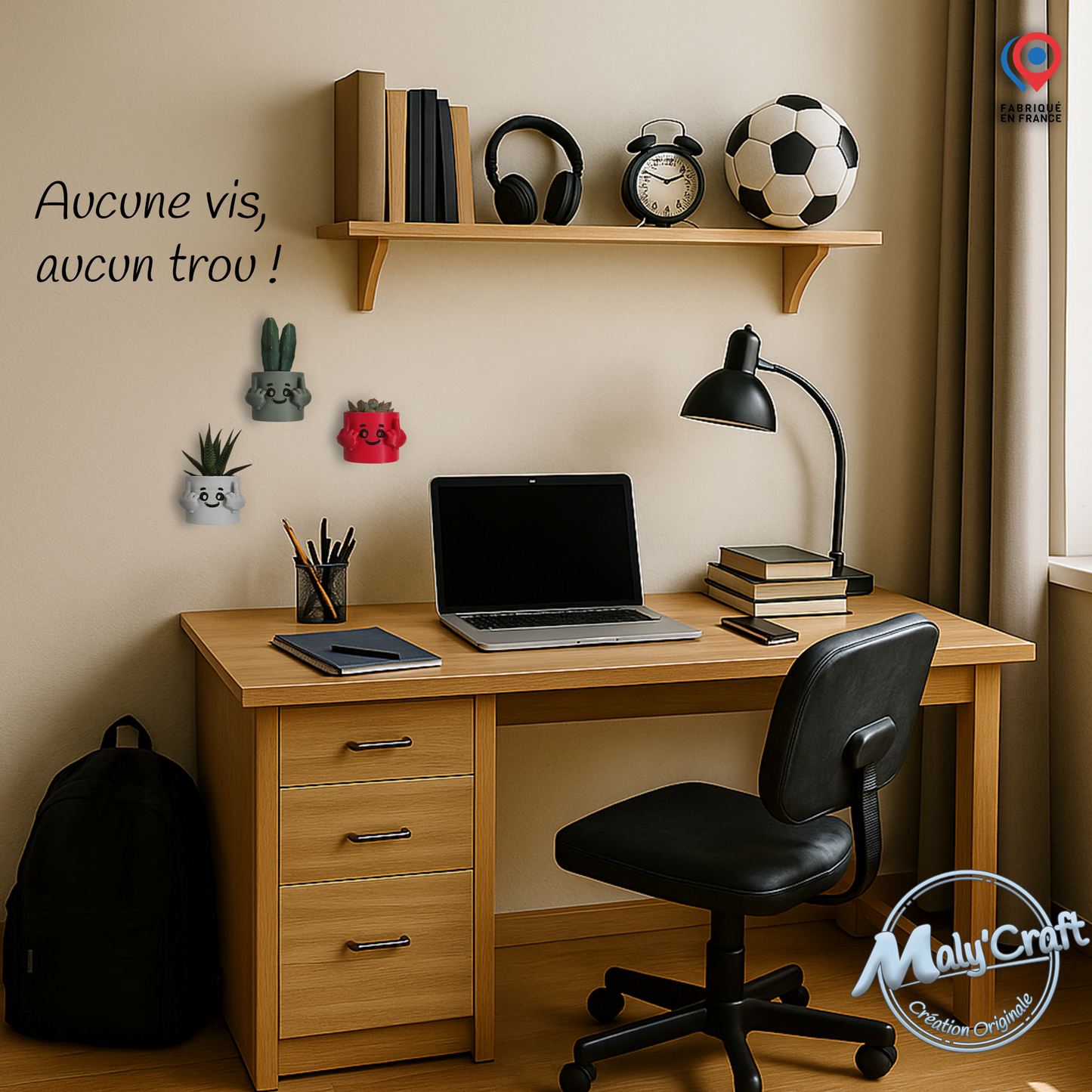 Cache-pot geste insolent – Création 3D Maly’Craft humoristique & décalée