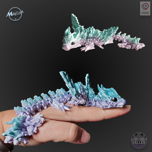 Dragon de la Lune Articulé 3D – Figurine Fantasy Flexible – Design Officiel Cinderwing3D