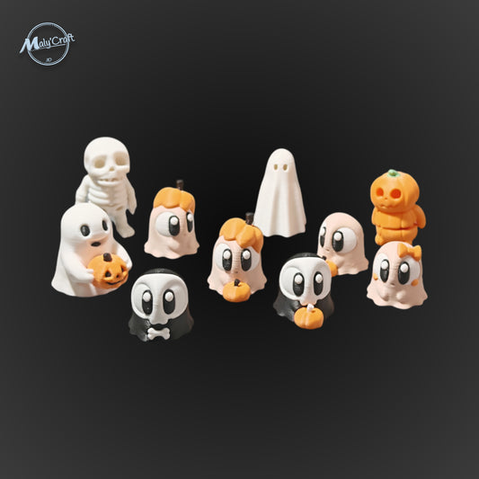 Lot mystère Halloween – Figurines surprises imprimées en 3D Maly’Craft