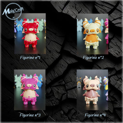 Cute hand-painted demon magnet – 3D magnetic figurine – Varnished eyes – Kawaii geek gift – Made in France