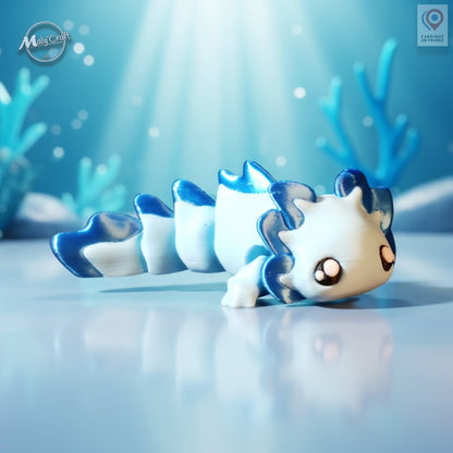 FR : Axolotl articulé 3D dans décor aquatique – Layers in Green x Maly’Craft
EN : 3D articulated axolotl in aquatic scene – Layers in Green x Maly’Craft