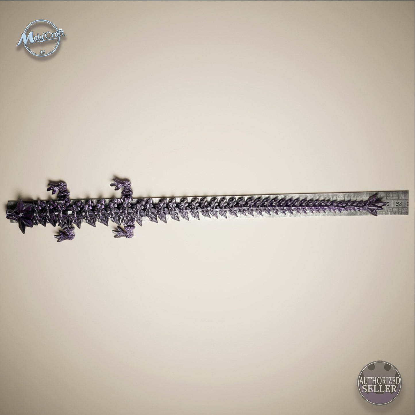 Dragon de Cristal Articulé avec Œuf – Figurine 3D Flexible & Décorative (Licence Cinderwing3D)