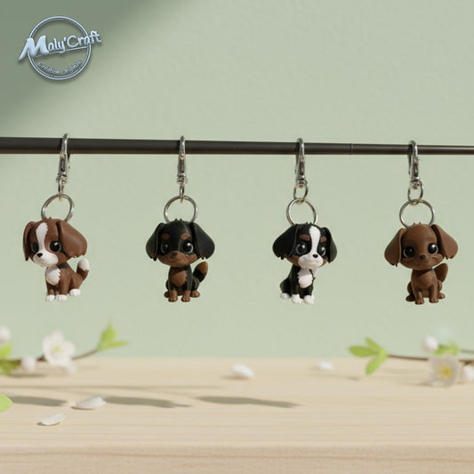 Porte-clé Cavalier King Charles en impression 3D – figurines chiots artisanales Maly’Craft