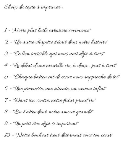 Cadre Grossesse "Futurs Parents" – Tableau 3D & Lin (Personnalisable)