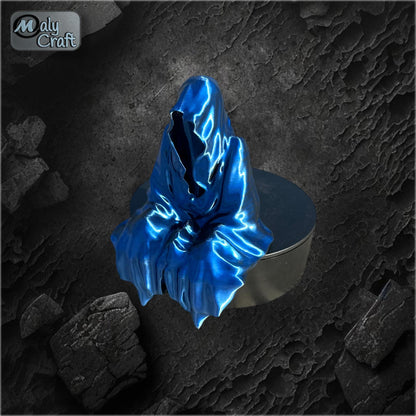 Statue “La Faucheuse” – Figurine fantôme assis 3D – Inspiration fantasy sombre Made in France