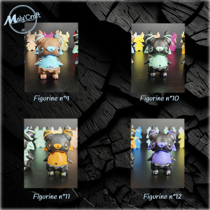 Cute hand-painted demon magnet – 3D magnetic figurine – Varnished eyes – Kawaii geek gift – Made in France