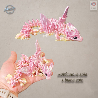 Dragon de la Lune Articulé 3D – Figurine Fantasy Flexible – Design Officiel Cinderwing3D