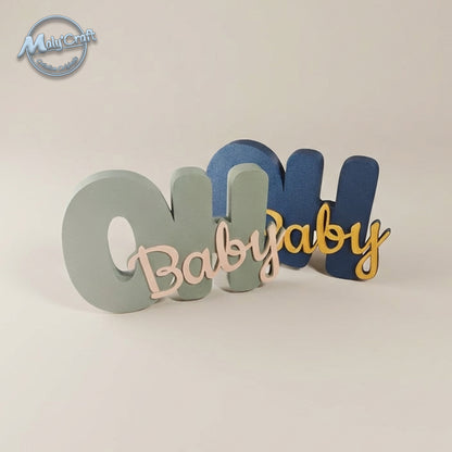 Décoration "Oh Baby" 3D Personnalisable – Centre de Table & Mural