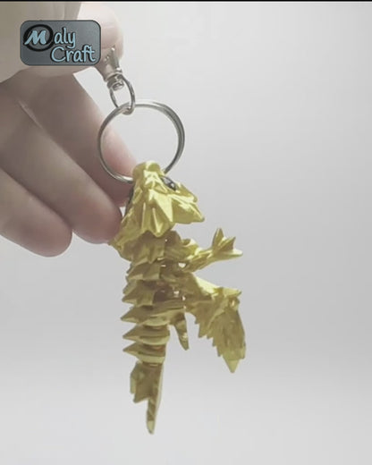 Porte-clé Dragon Wyern articulé – Figurine 3D miniature fantasy