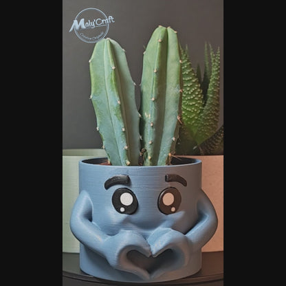 Cache-pot “Mains en cœur” – Création 3D Maly’Craft symbolique et originale