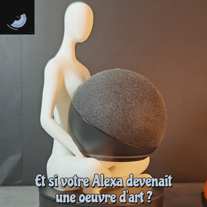 Support Echo Dot / Alexa – Figurine en position du lotus – Création Maly’Craft 3D