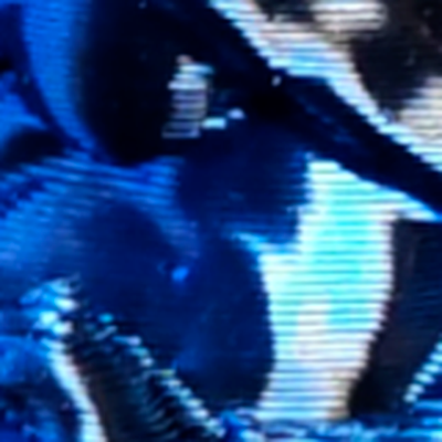 Noir et bleu bicolore soie